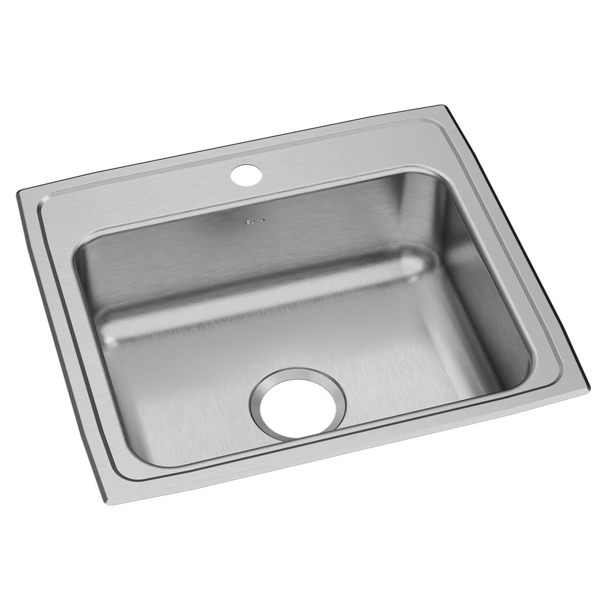Elkay Celebrity Stainless Steel 22" x 19-1/2" x 7-1/8" 1-Hole Single Bowl Drop-in Sink