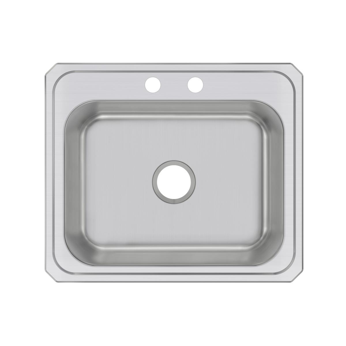 Elkay Celebrity Stainless Steel 25" x 21-1/4" x 6-7/8", 2-Hole Single Bowl Drop-in Sink