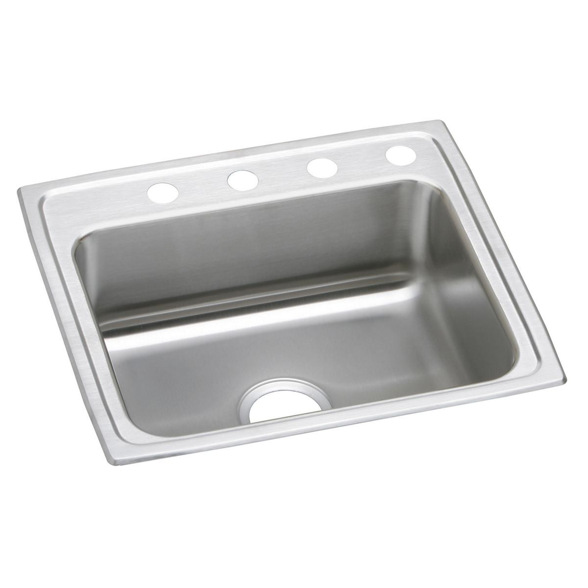 Elkay Celebrity Stainless Steel 25" x 21-1/4" x 7-1/2", 4-Hole Single Bowl Drop-in Sink
