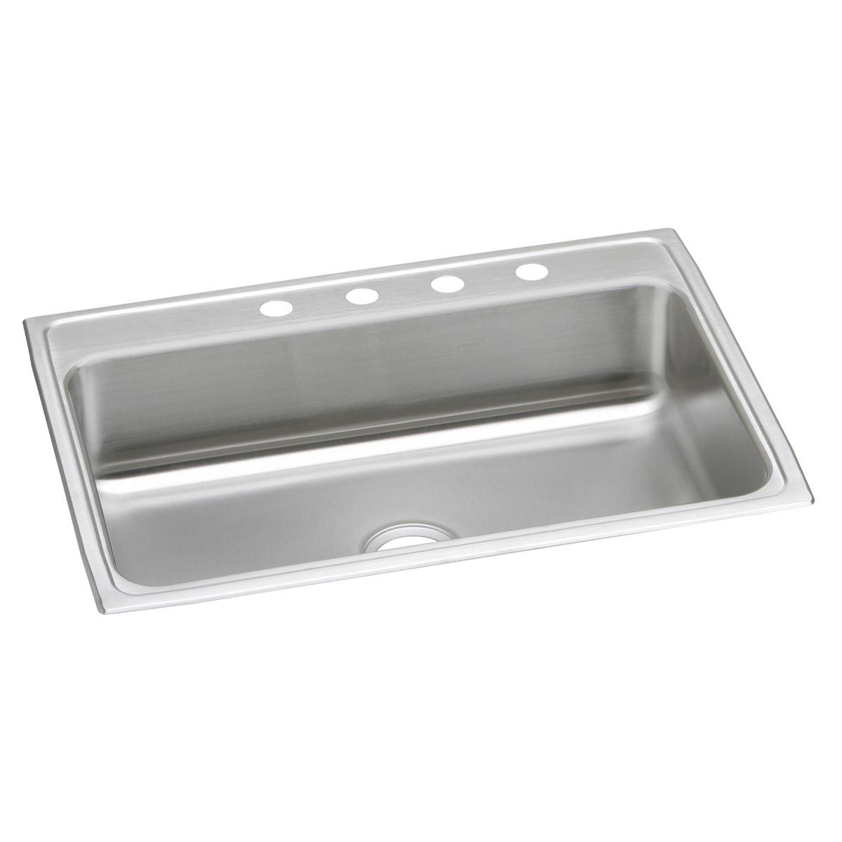 Elkay Celebrity Stainless Steel 31" x 22" x 7-1/8" 4-Hole Single Bowl Drop-in Sink