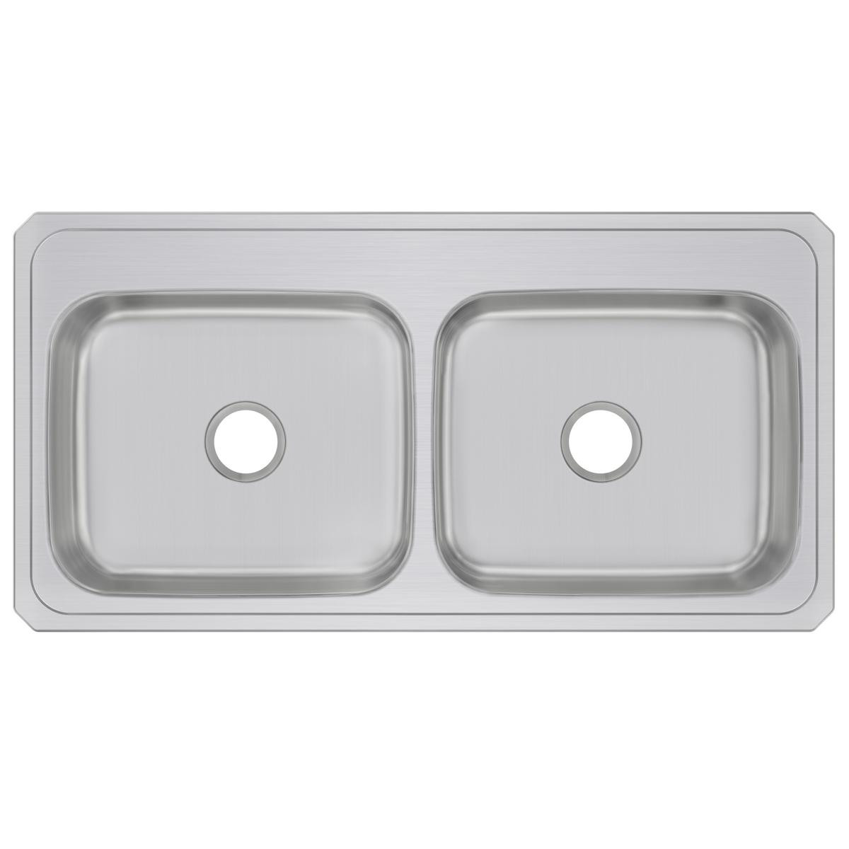 Elkay Celebrity Stainless Steel 43" x 22" x 6-7/8", 0-Hole Equal Double Bowl Drop-in Sink