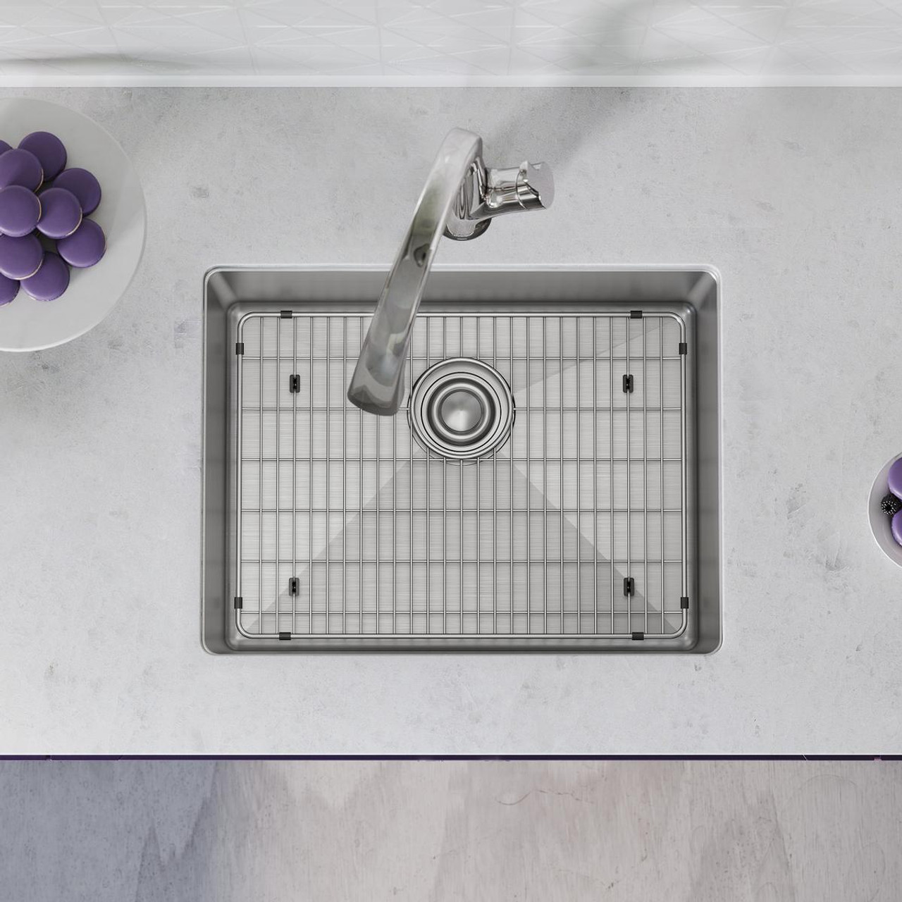 Elkay Crosstown 16 Gauge Stainless Steel 23-1/2" x 18-1/4" x 8" Single Bowl Undermount Sink Kit with Filtered Faucet