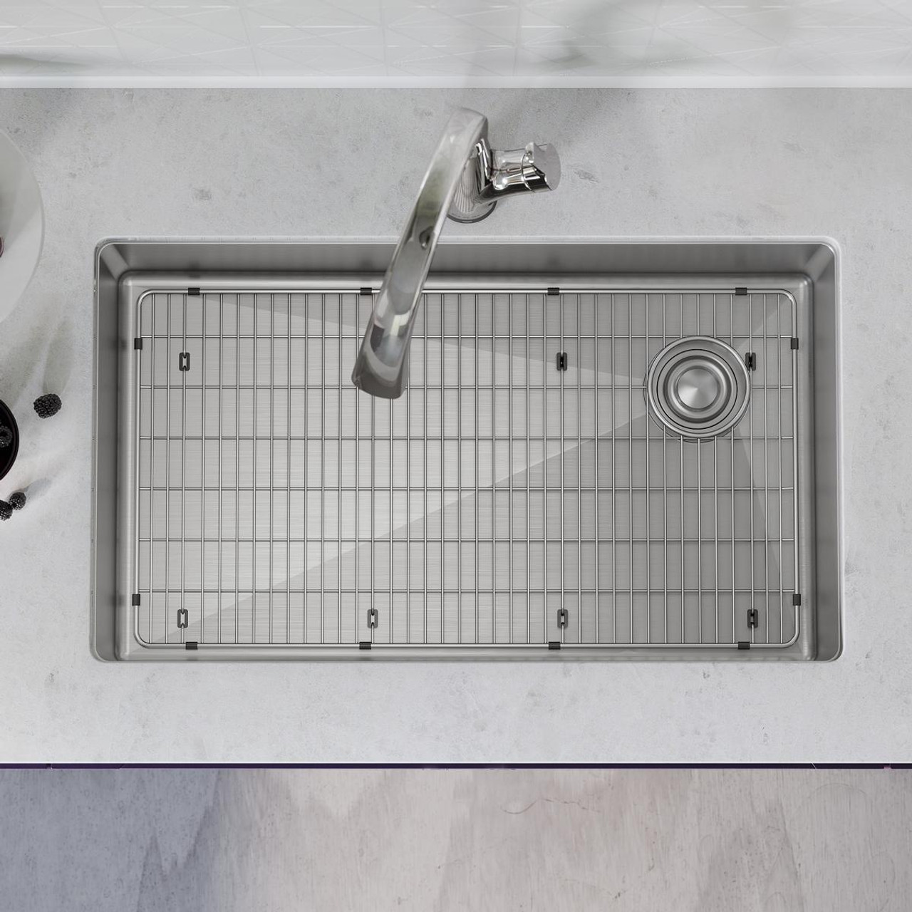 Elkay Crosstown 18 Gauge Stainless Steel 31-1/2" x 18-1/2" x 9" Single Bowl Undermount Sink Kit with Filtered Faucet