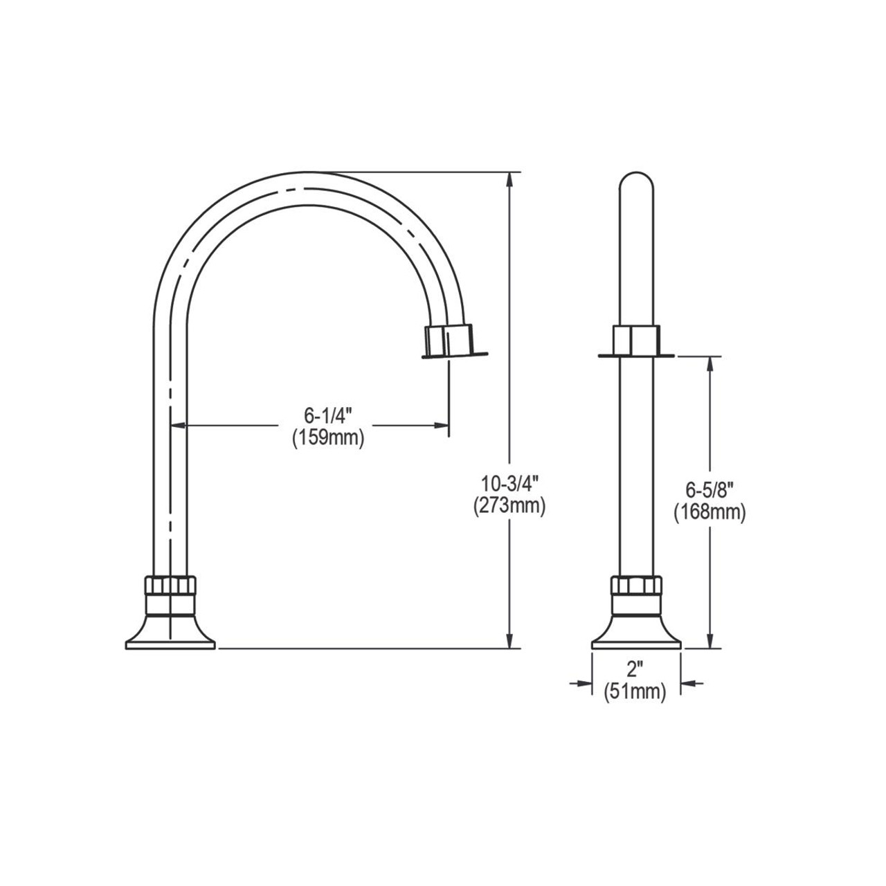 Elkay Deck Mount 10-3/4" Spout