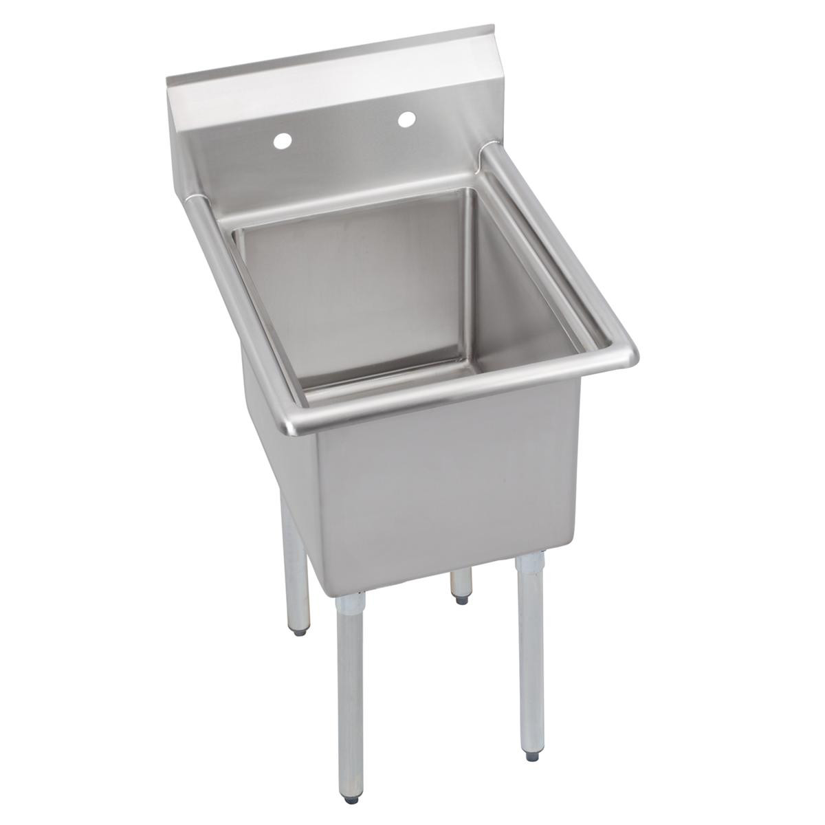 Elkay Dependabilt Stainless Steel 21" x 25-13/16" x 43-3/4" 18 Gauge One Compartment Sink with Stainless Steel Legs