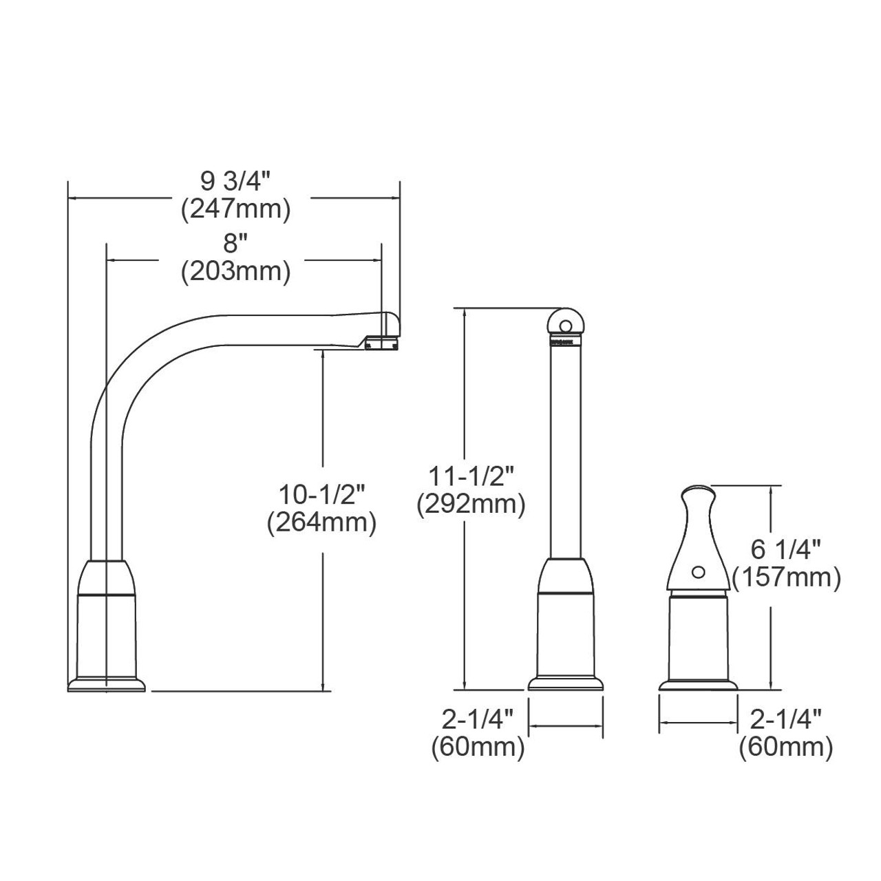 Elkay Everyday Kitchen Faucet with Remote Lever Handle Restricted Spout Chrome