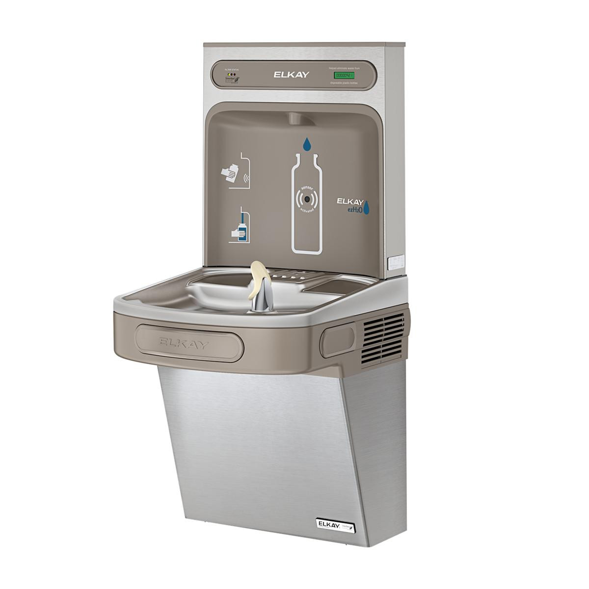 Elkay ezH2O Bottle Filling Station & Single ADA Cooler High Efficiency Filtered Refrigerated Stainless