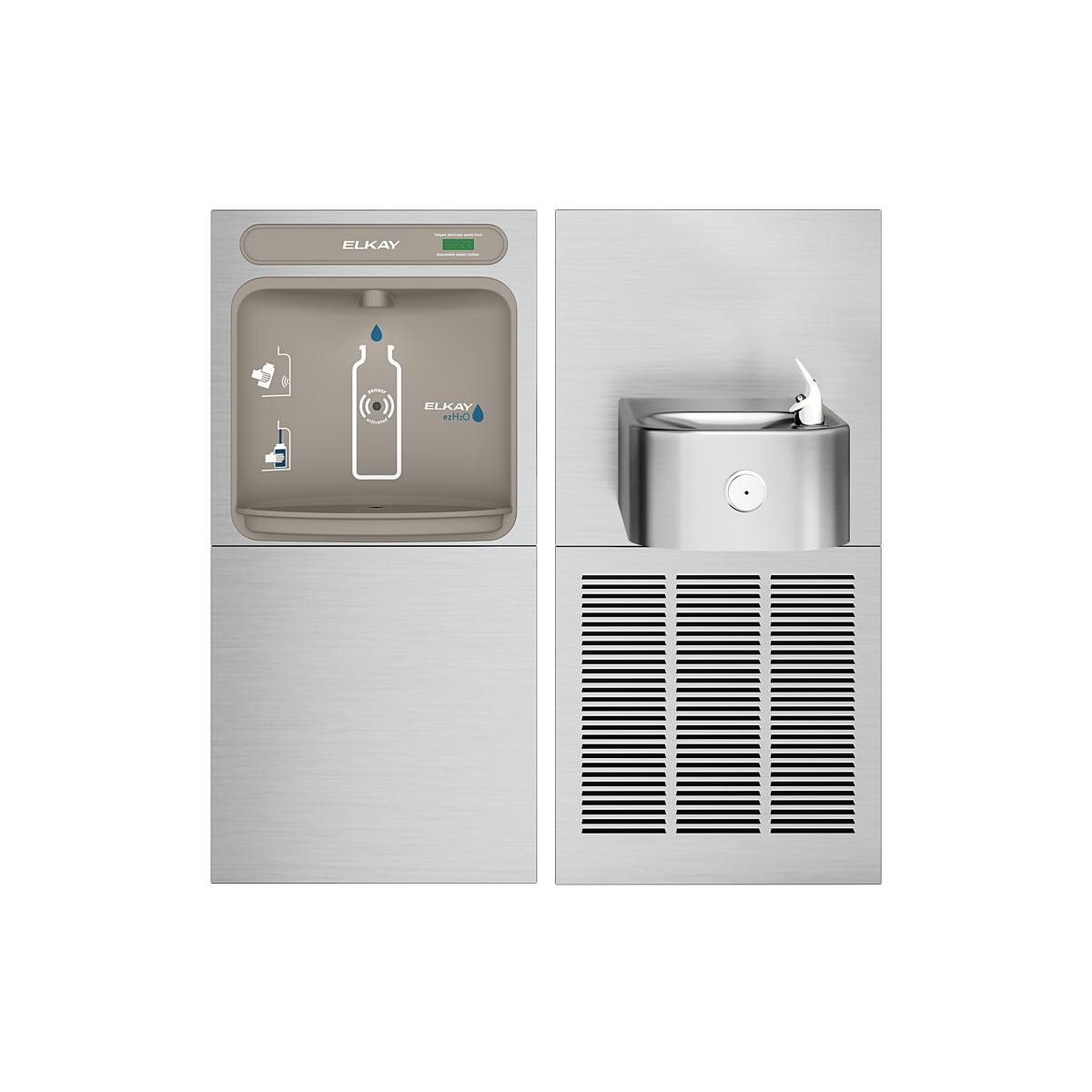 Elkay ezH2O Bottle Filling Station & Soft Sides Single Fountain Non-Filtered Refrigerated Stainless