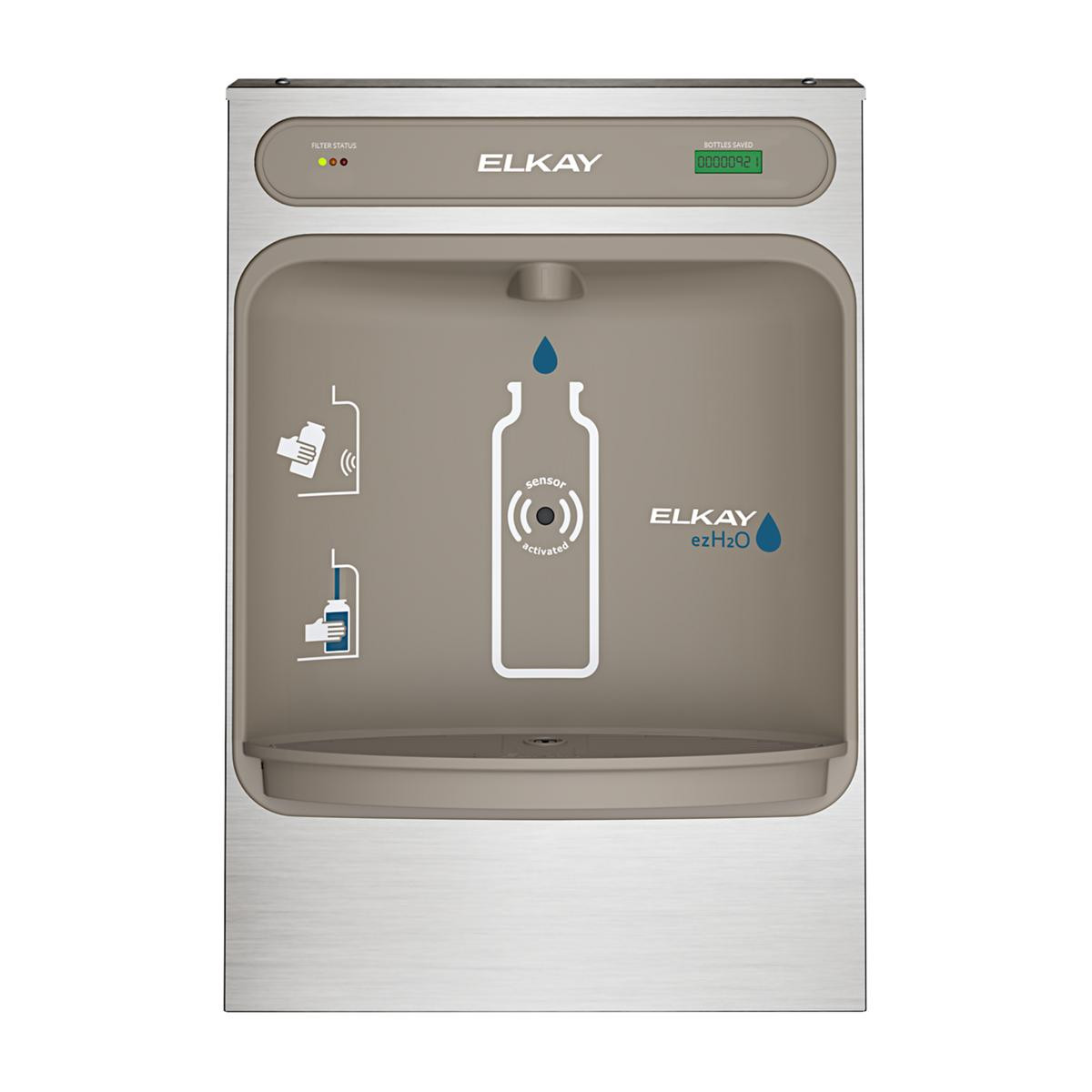 Elkay ezH2O Bottle Filling Station Surface Mount Filtered Non-Refrigerated Stainless