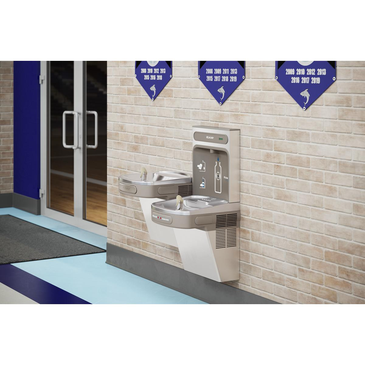 Elkay ezH2O Bottle Filling Station with Bi-Level ADA Cooler Hands Free Activation Non-Filtered Refrigerated Stainless