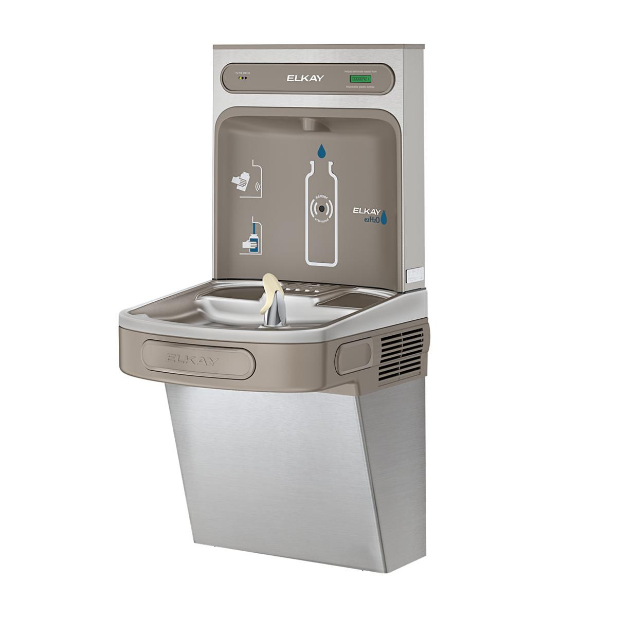 Elkay ezH2O Bottle Filling Station with Single ADA Cooler Filtered Refrigerated Stainless