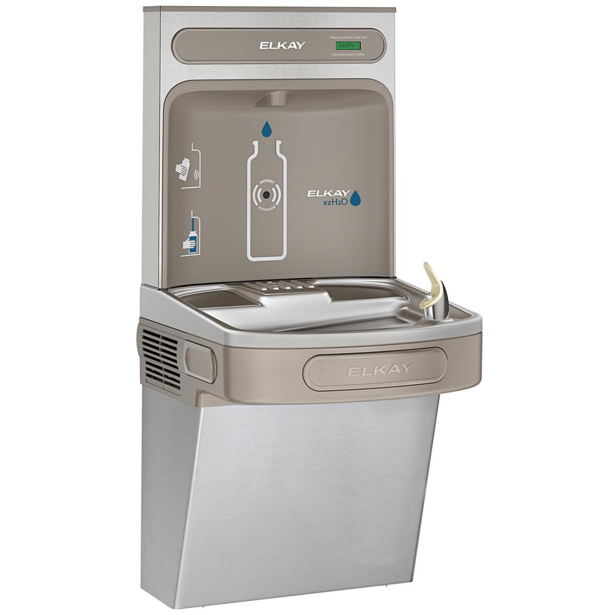 Elkay ezH2O Bottle Filling Station with Single ADA Cooler Non-Filtered Non-Refrigerated Stainless