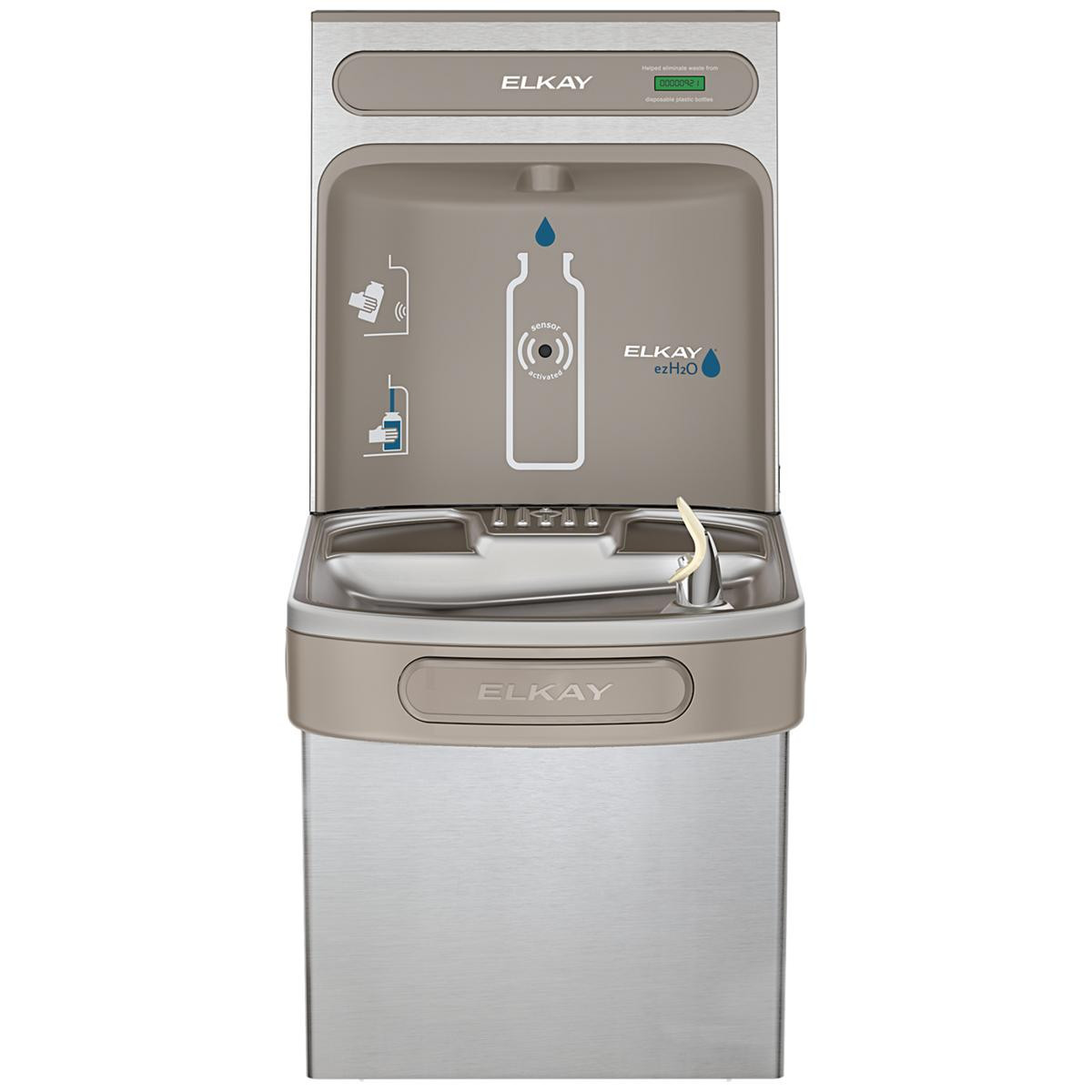 Elkay ezH2O Bottle Filling Station with Single ADA Cooler Non-Filtered Non-Refrigerated Stainless