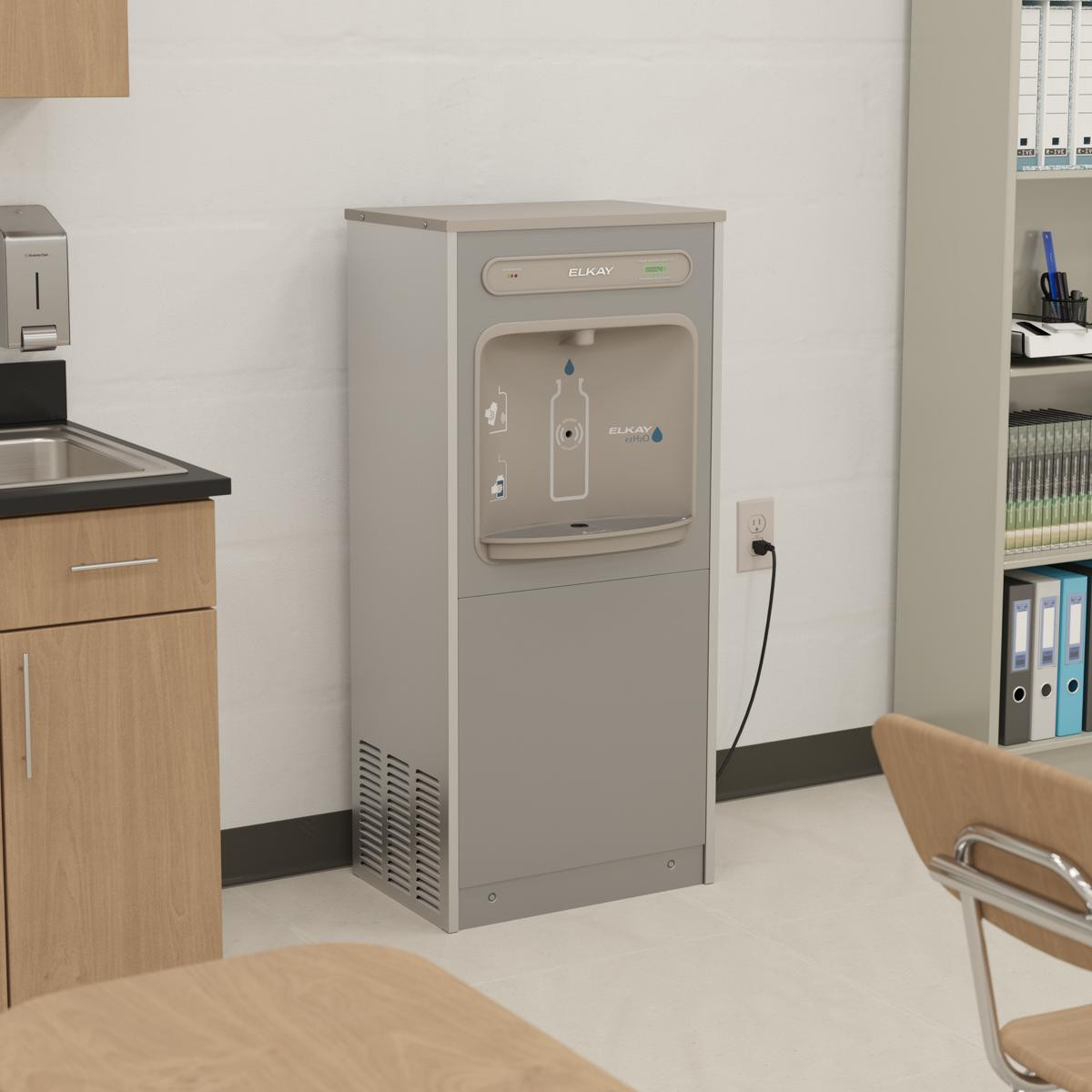 Elkay ezH2O Floor Standing Bottle Filling Station Filtered Refrigerated Stainless Steel