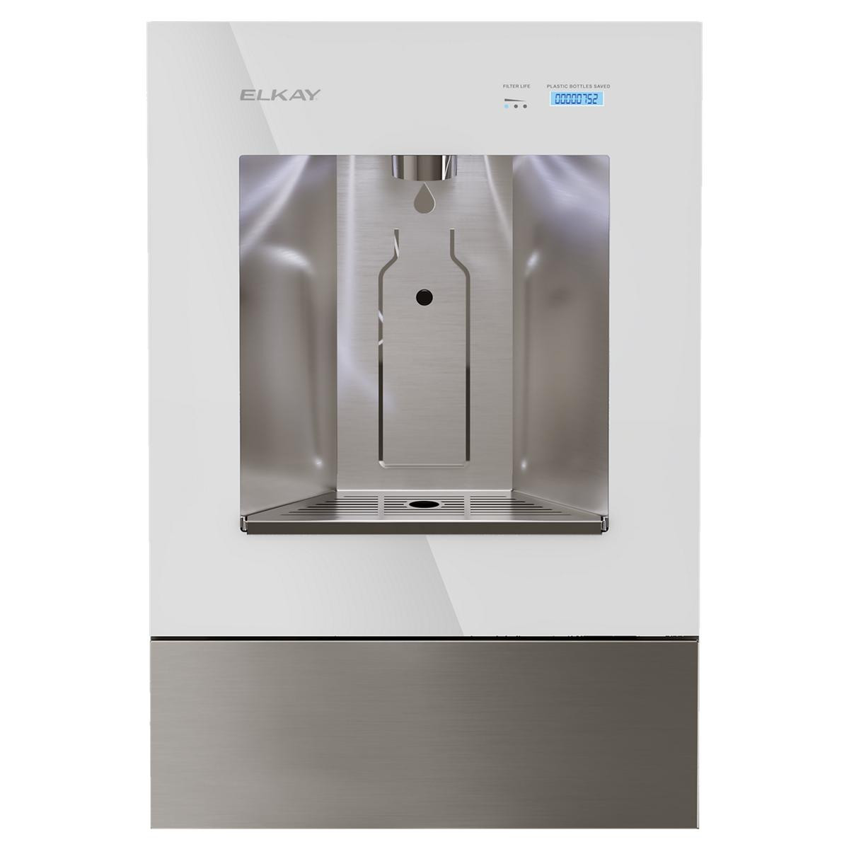Elkay ezH2O Liv Pro In-Wall Commercial Filtered Water Dispenser Non-refrigerated Aspen White