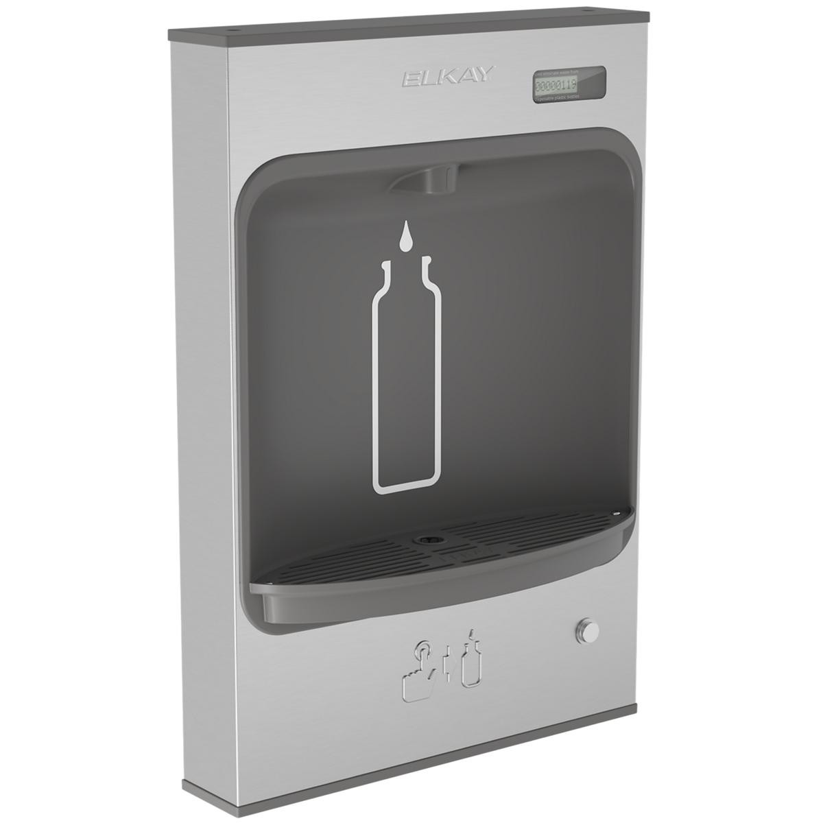 Elkay ezH2O Mechanical Bottle Filling Station Surface Mount Battery Powered Non-Filtered Non-Refrigerated Stainless