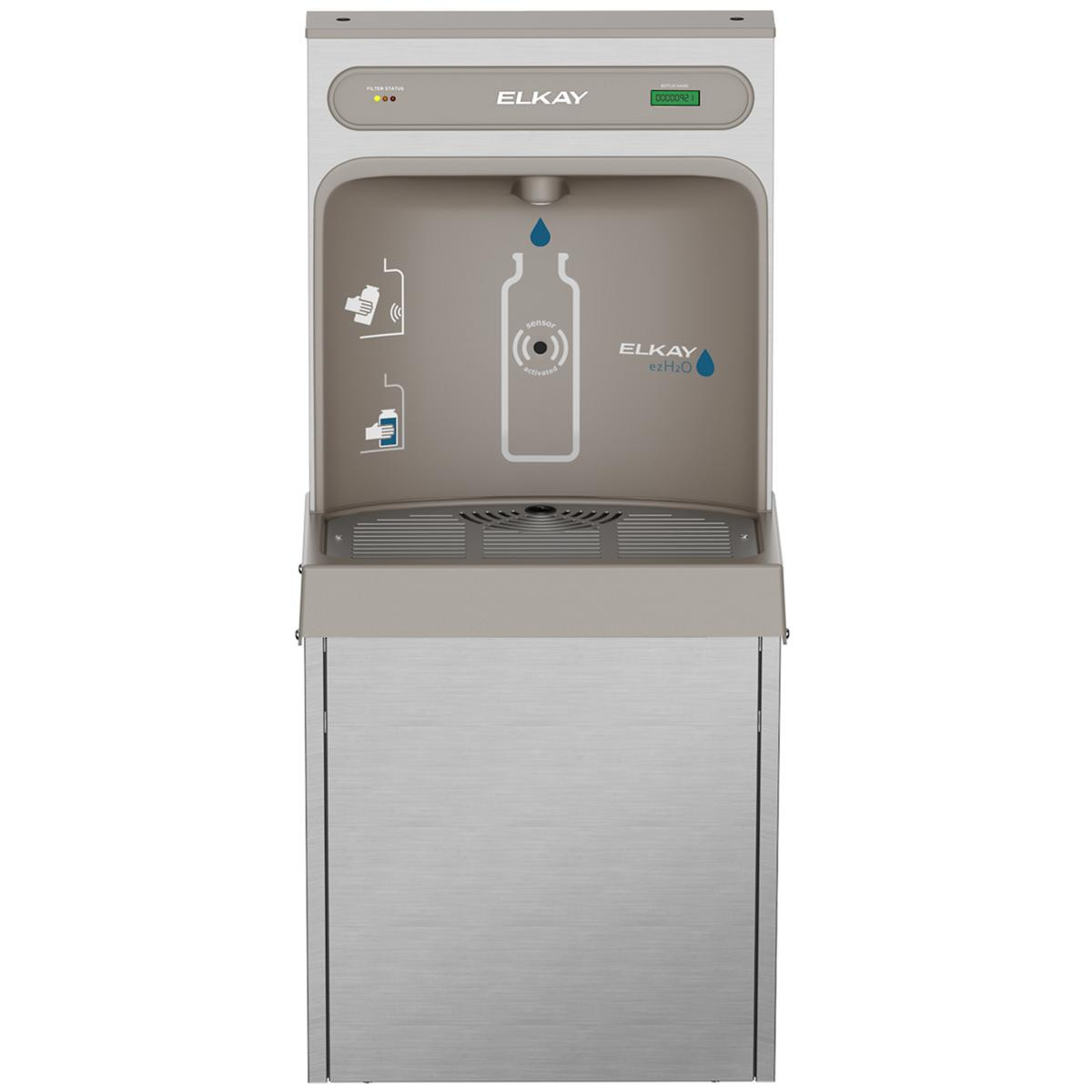 Elkay ezH2O Refrigerated Surface Mount Bottle Filling Station Filtered 8GPH Stainless Steel