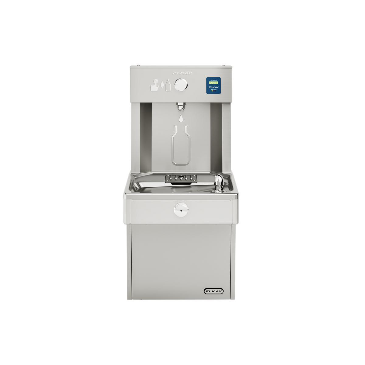 Elkay ezH2O Vandal-Resistant Bottle Filling Station & Single Cooler Filtered Non-Refrigerated Stainless
