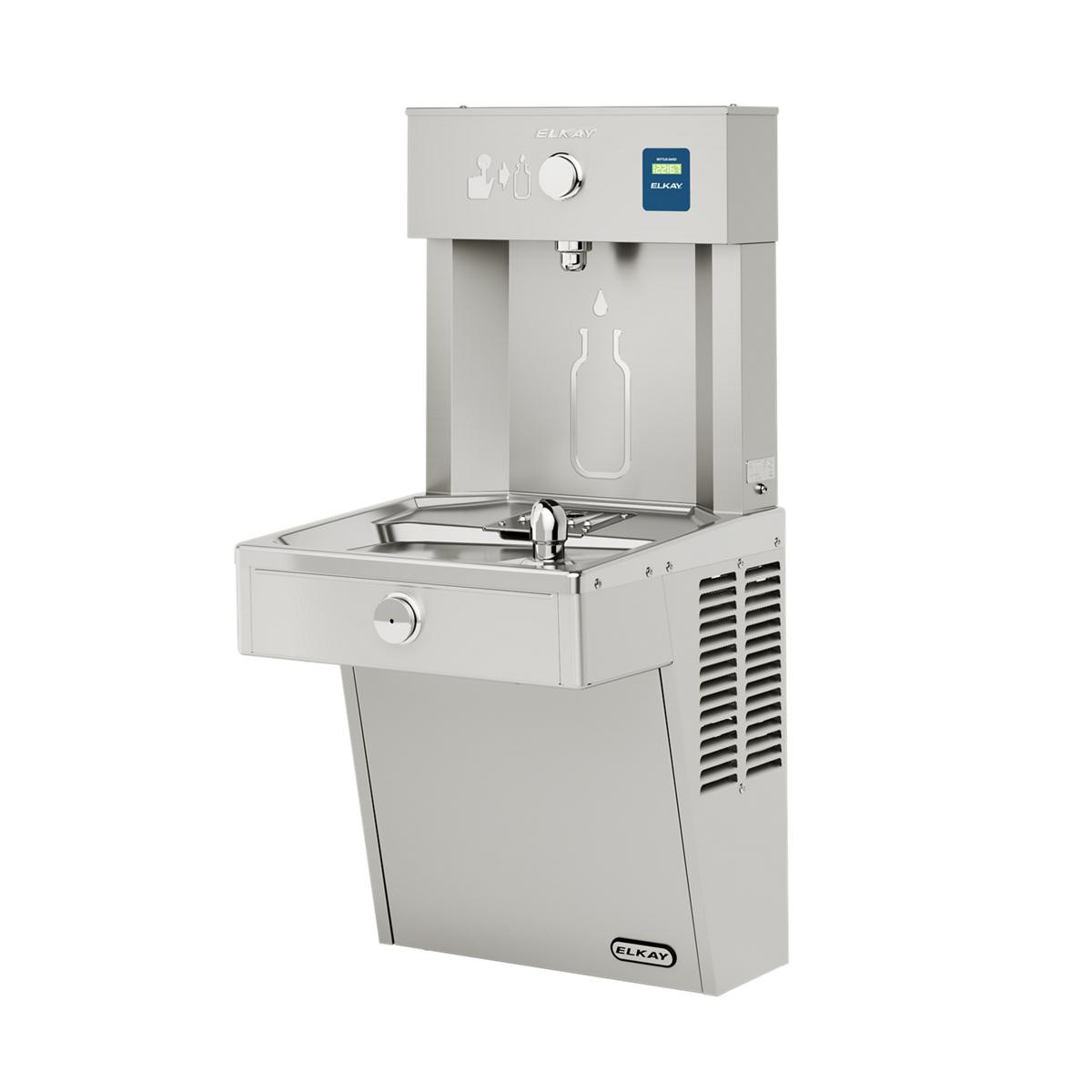 Elkay ezH2O Vandal-Resistant Bottle Filling Station & Single Cooler Non-Filtered Refrigerated Stainless