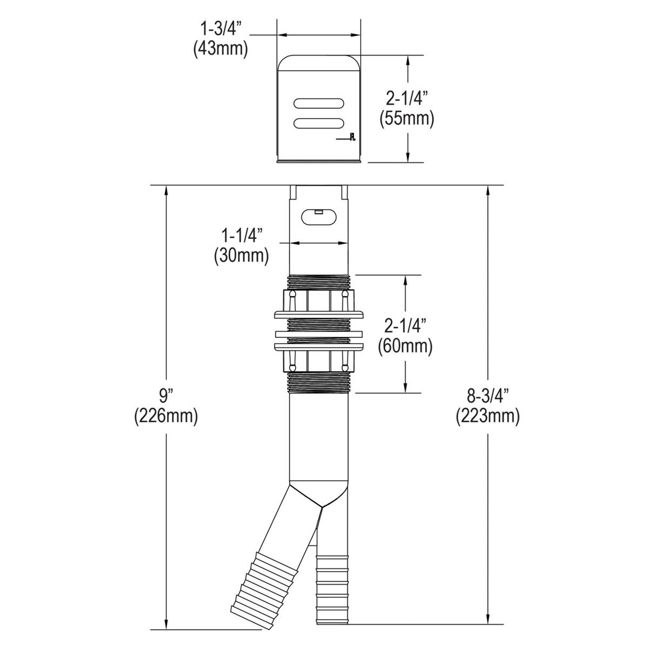 Elkay Faucet Air Gap Lustrous Steel (LS)