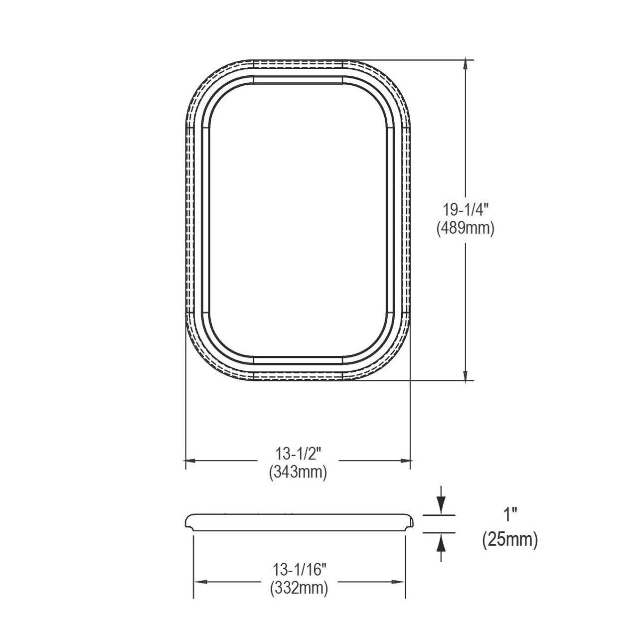 Elkay Hardwood 13-1/2" x 19-1/4" x 1" Cutting Board