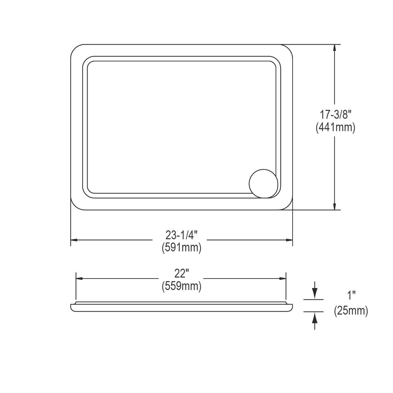 Elkay Hardwood 23-1/4" x 17-3/8" x 1" Cutting Board