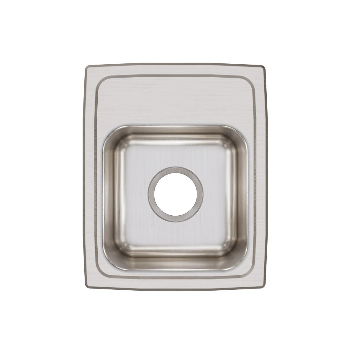 Elkay Lustertone Classic Stainless Steel 13" x 16" x 7-5/8", 0-Hole Single Bowl Drop-in Sink