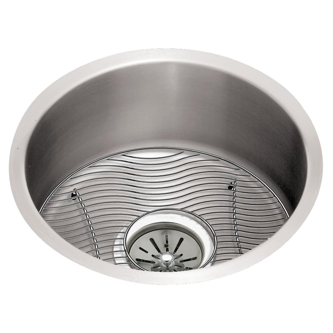 Elkay Lustertone Classic Stainless Steel 14-3/8" x 14-3/8" x 6" Single Bowl Undermount Sink Kit