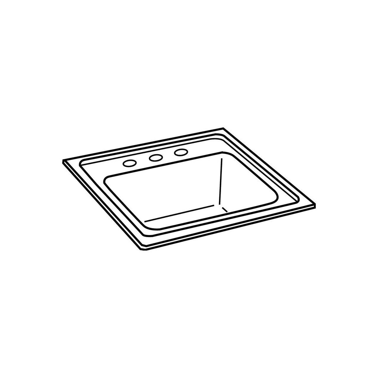 Elkay Lustertone Classic Stainless Steel 15" x 15" x 7-1/8", MR2-Hole Single Bowl Drop-in Bar Sink with 3-1/2" Drain