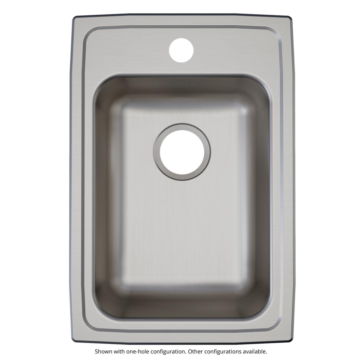 Elkay Lustertone Classic Stainless Steel 15" x 22" x 6-1/2", MR2-Hole Single Bowl Drop-in ADA Sink