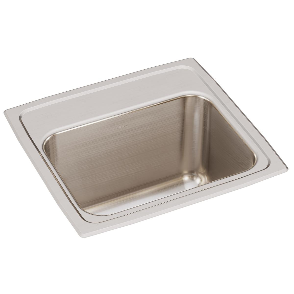 Elkay Lustertone Classic Stainless Steel 17" x 16" x 10-1/8", 0-Hole Single Bowl Drop-in Sink