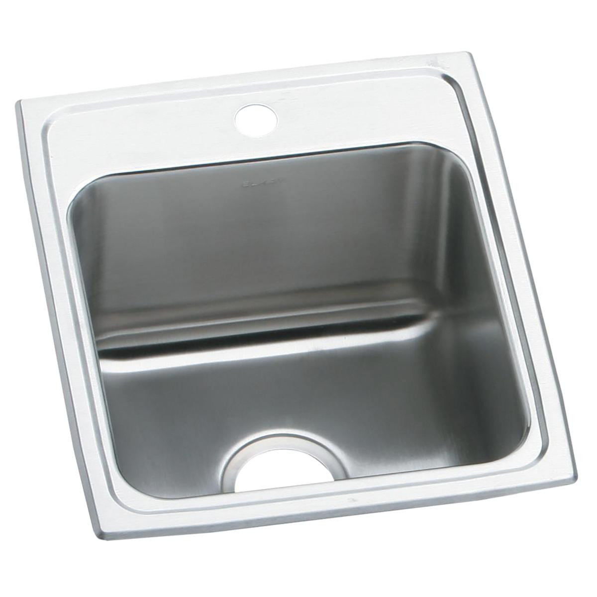 Elkay Lustertone Classic Stainless Steel 17" x 20" x 10-1/8" 1-Hole Single Bowl Drop-in Sink