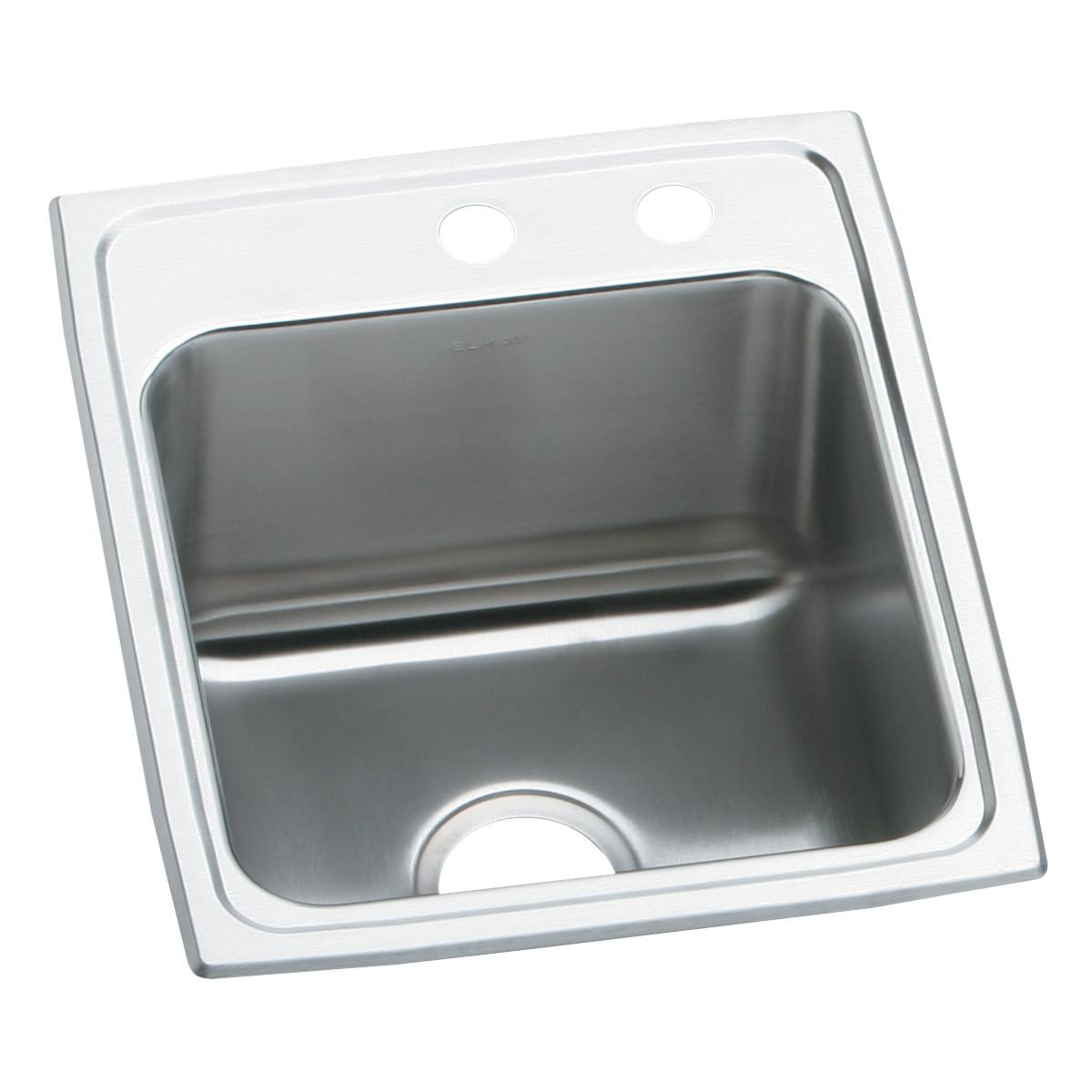 Elkay Lustertone Classic Stainless Steel 17" x 20" x 10-1/8" MR2-Hole Single Bowl Drop-in Sink