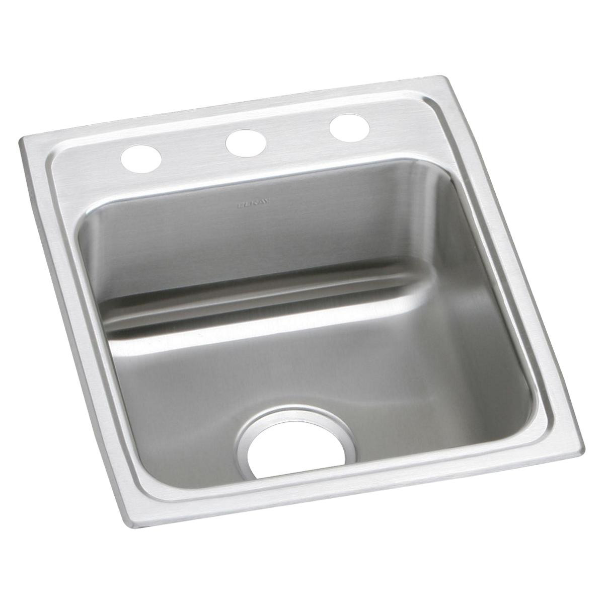 Elkay Lustertone Classic Stainless Steel 17" x 20" x 5" 1-Hole Single Bowl Drop-in ADA Sink