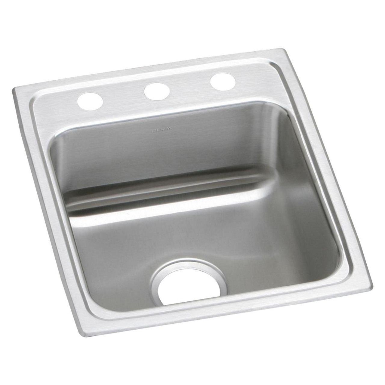 Elkay Lustertone Classic Stainless Steel 17" x 20" x 5" 2-Hole Single Bowl Drop-in ADA Sink