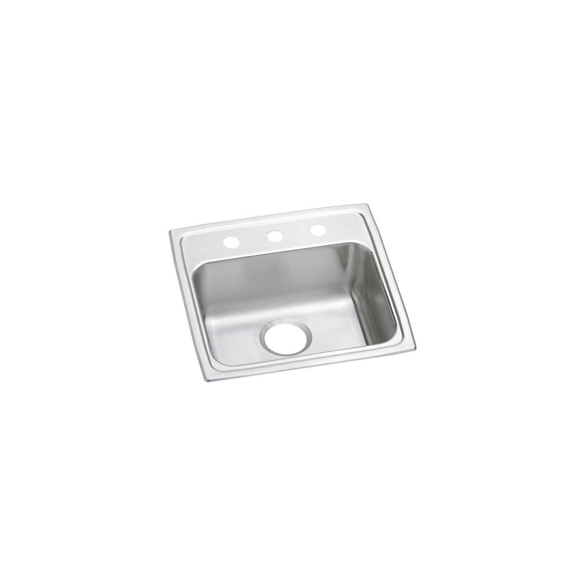 Elkay Lustertone Classic Stainless Steel 19" x 18" x 4", MR2-Hole Single Bowl Drop-in ADA Sink