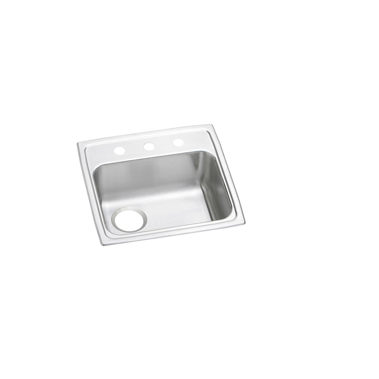 Elkay Lustertone Classic Stainless Steel 19" x 18" x 6", 2-Hole Single Bowl Drop-in ADA Sink with Left Drain