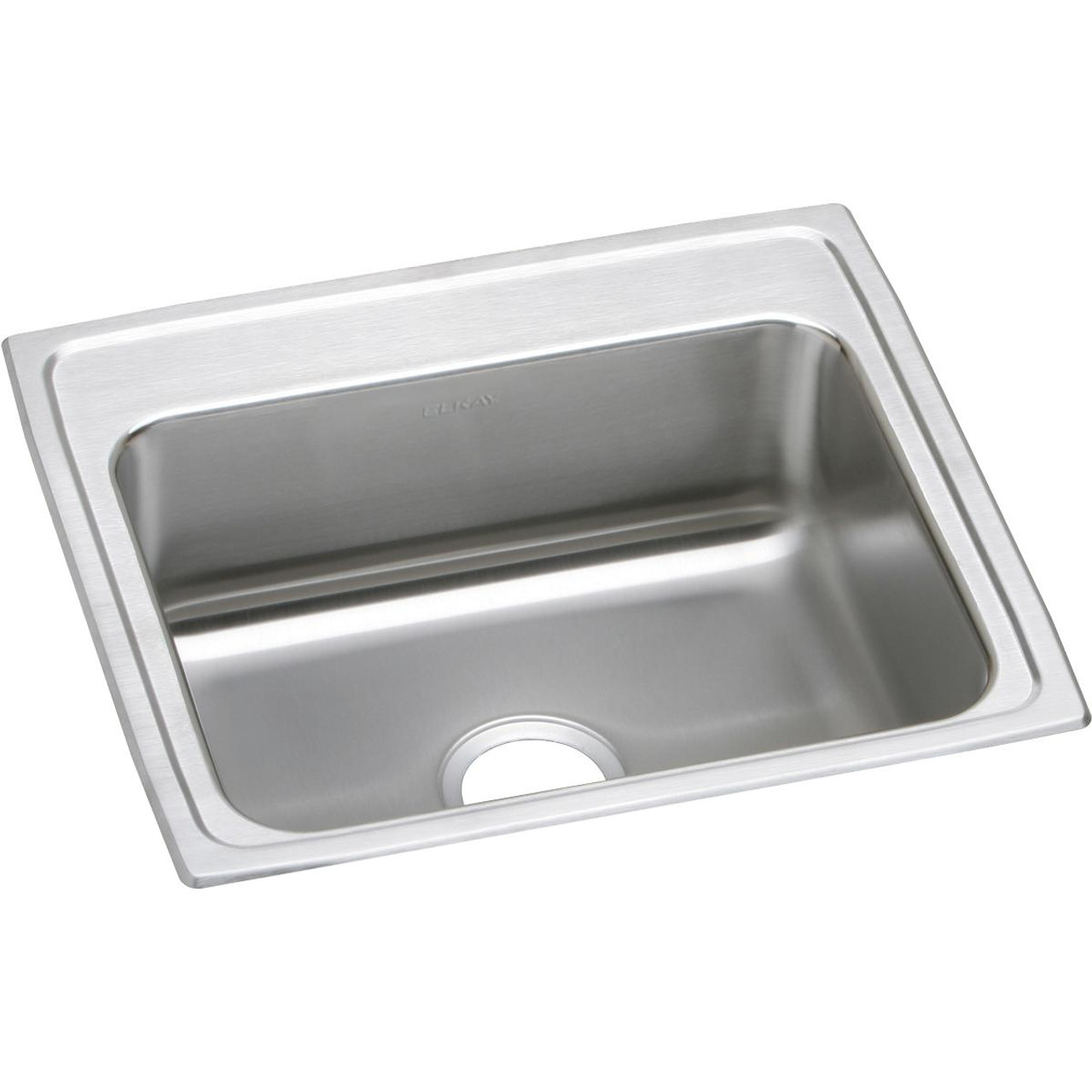 Elkay Lustertone Classic Stainless Steel 22" x 19-1/2" x 7-5/8", 0-Hole Single Bowl Drop-in Sink