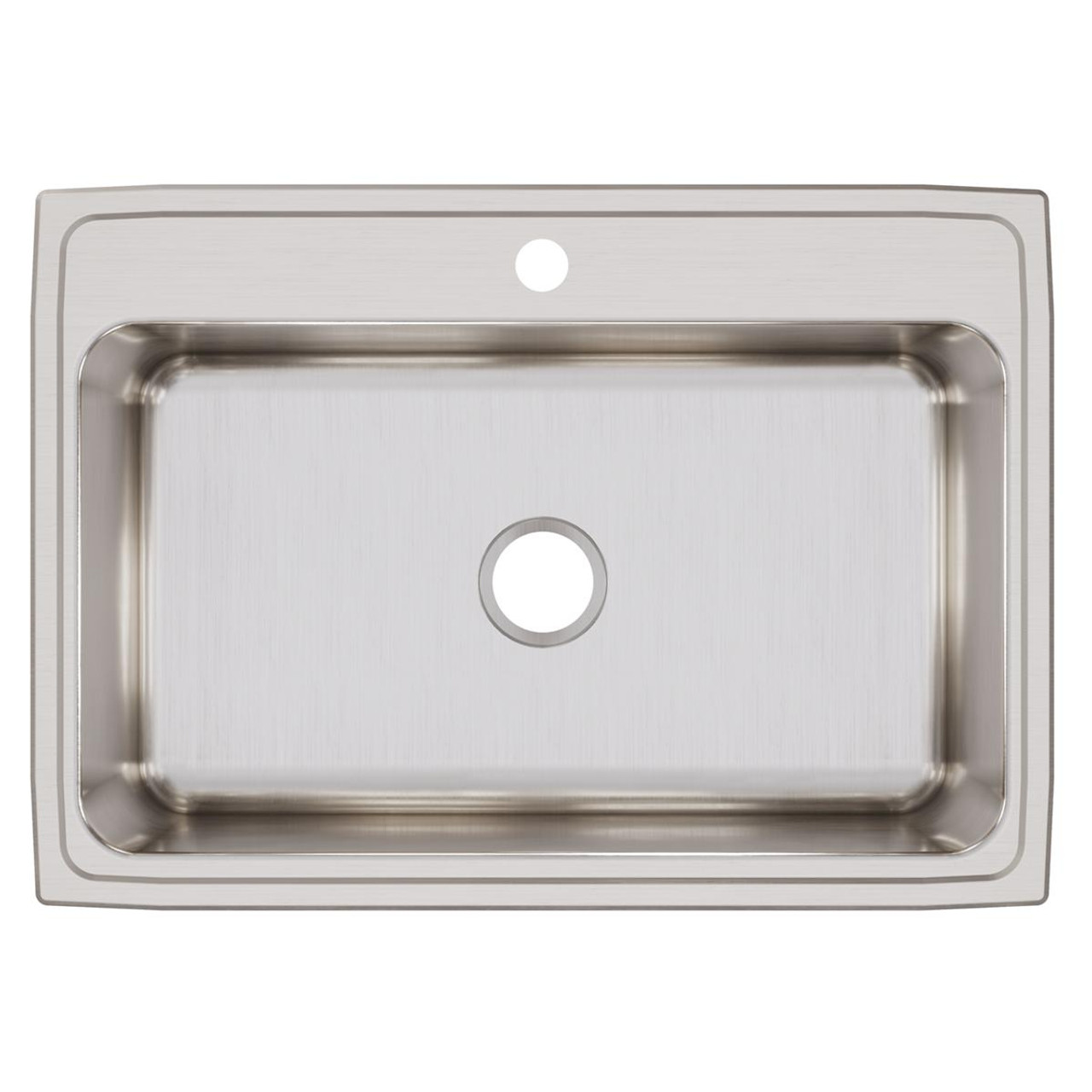 Elkay Lustertone Classic Stainless Steel 31" x 22" x 10-1/8" 1-Hole Single Bowl Drop-in Sink with Quick-clip