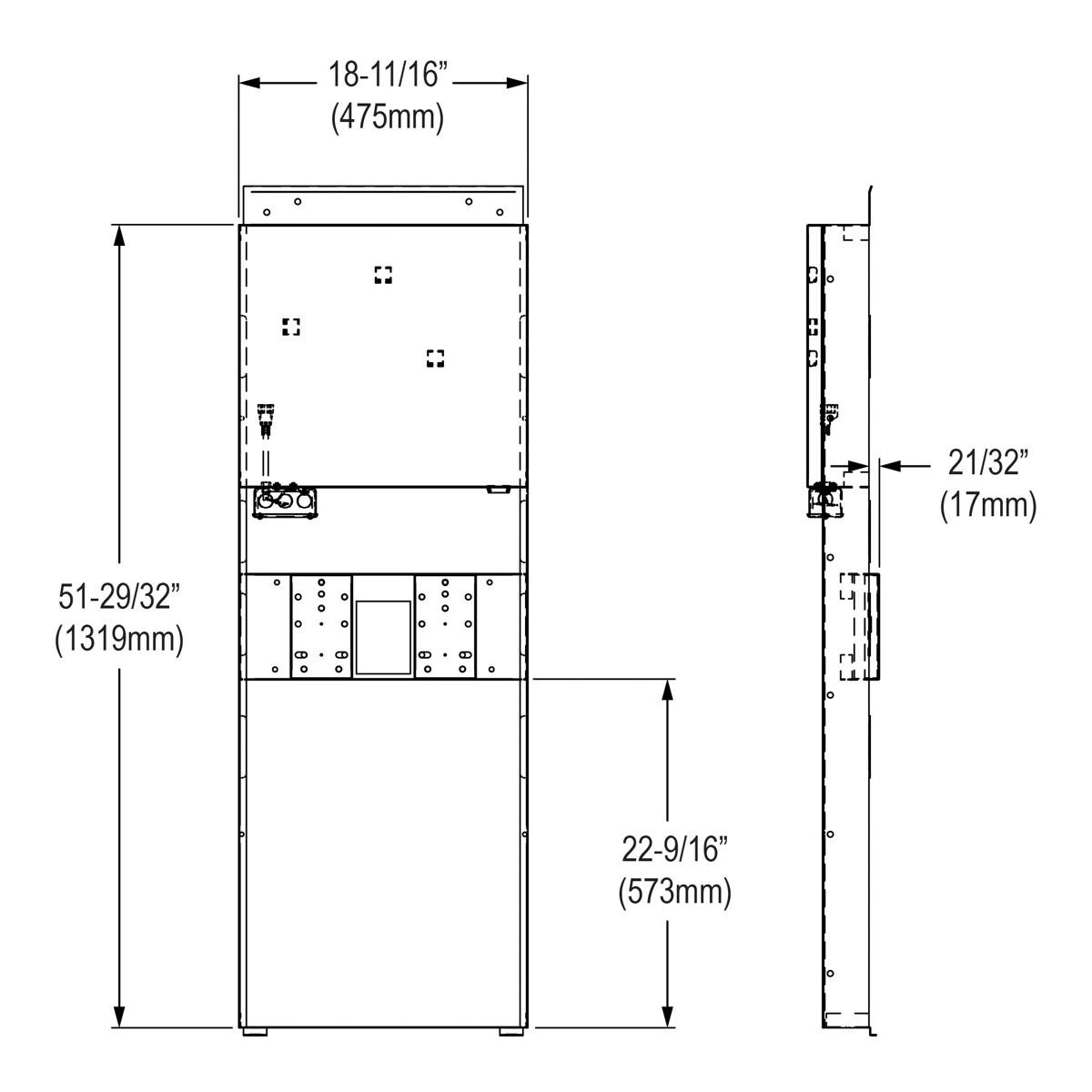 Elkay Mounting Frame for Single-station In-wall Refrigerated SwirlFlo Bottle Filling Stations
