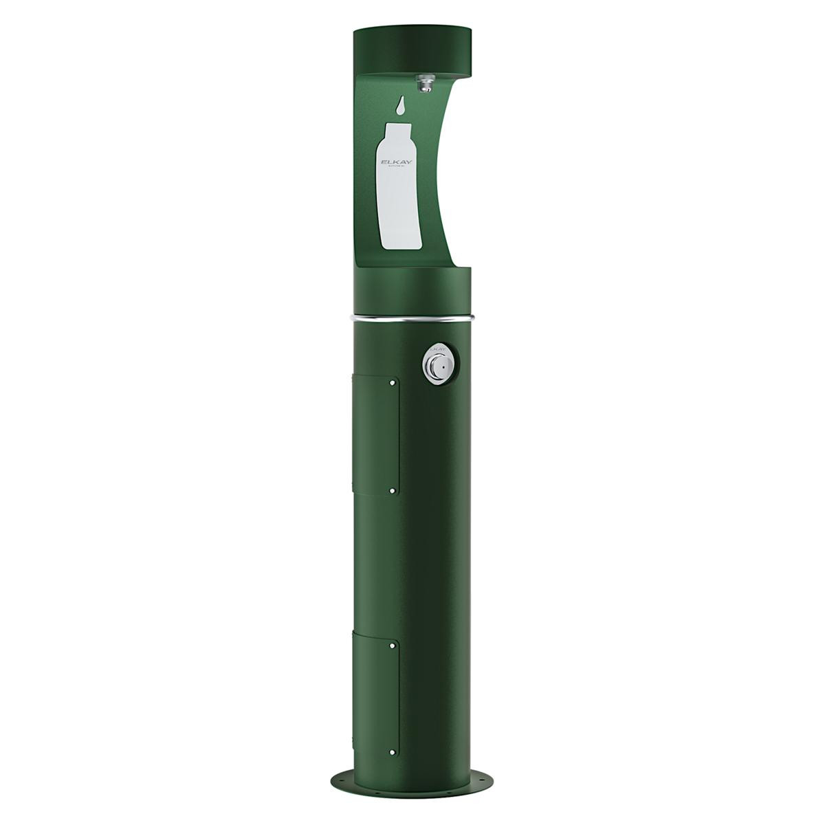 Elkay Outdoor ezH2O Bottle Filling Station Pedestal Non-Filtered Non-Refrigerated Evergreen
