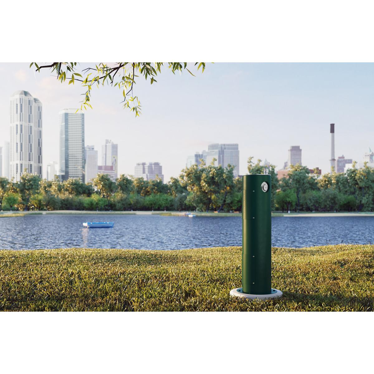Elkay Outdoor Pedestal Fountain Non-Filtered Non-Refrigerated Evergreen