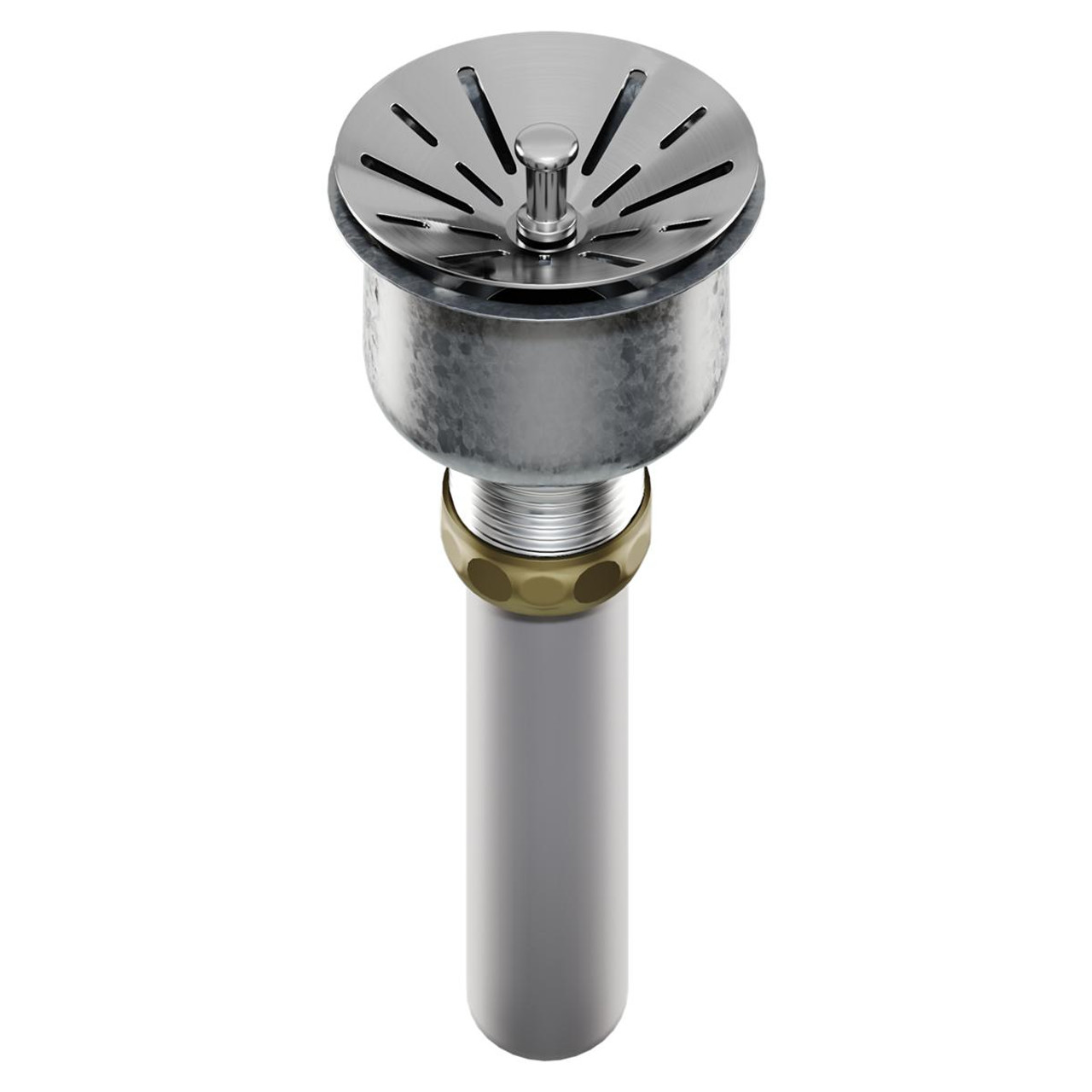 Elkay Perfect Drain Fitting Type 304 Stainless Steel Body and Strainer Lustrous Steel