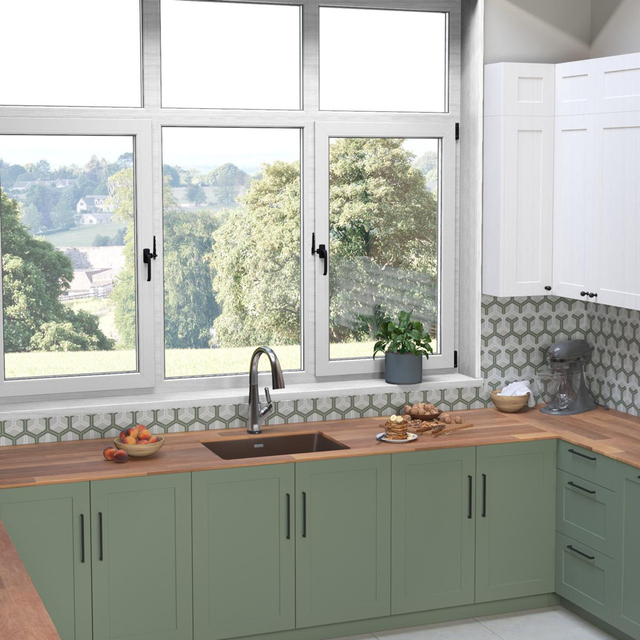 Elkay Quartz Classic 24-5/8" x 18-1/2" x 9-1/2" Single Bowl Undermount Sink Kit with Filtered Faucet Mocha