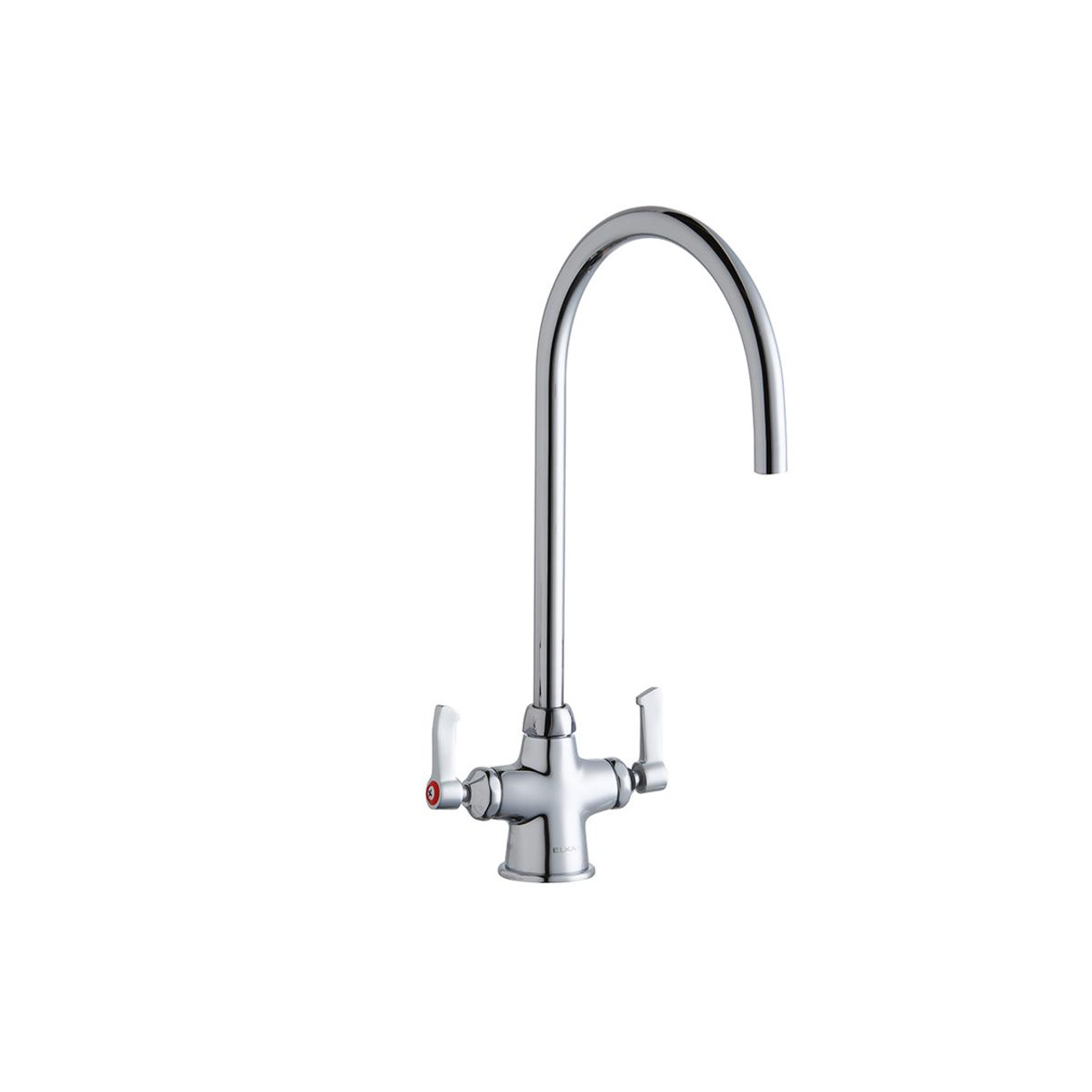 Elkay Single Hole with Concealed Deck Laminar Flow Faucet with 8" Gooseneck Spout 2" Lever Handles Chrome