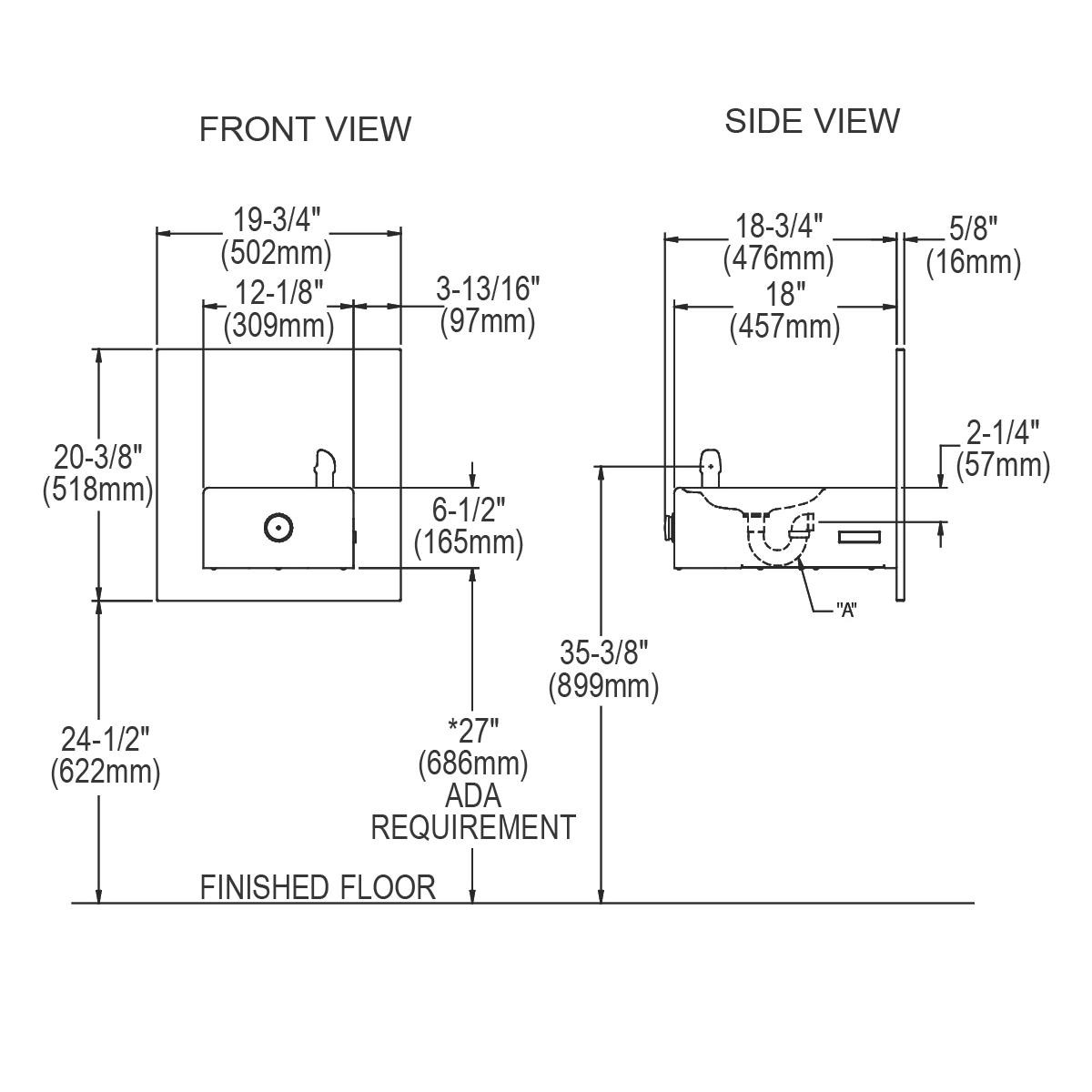 Elkay Soft Sides Heavy Duty Single Fountain Non-Filtered Non-Refrigerated Stainless