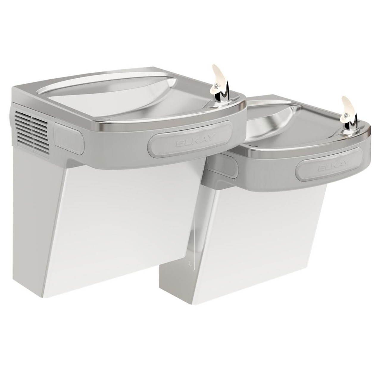 Elkay Versatile Wall Mount Bi-level ADA Cooler Non-filtered Refrigerated Stainless