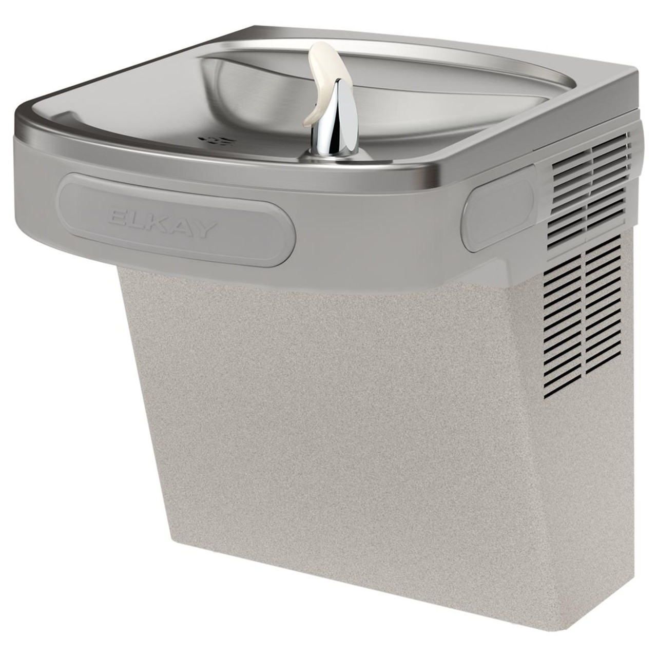 Elkay Wall Mount ADA Cooler Non-filtered Refrigerated Glass Filler Prepped Light Gray Granite