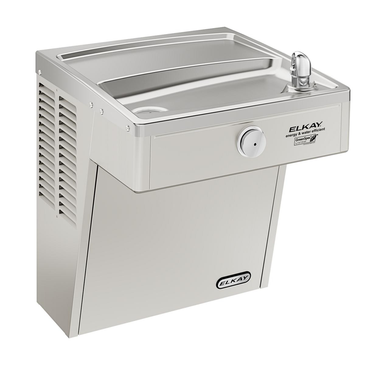 Elkay Wall Mount High Efficiency Vandal Resistant ADA Cooler Non-filtered Refrigerated Stainless