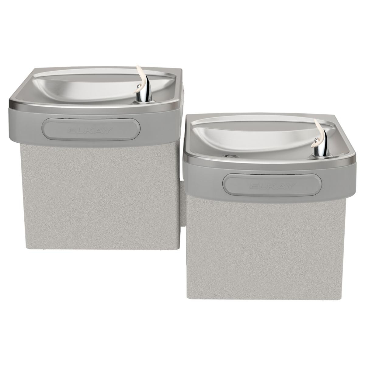 Elkay Wall Mount Versatile Bi-level ADA Cooler Non-filtered Non-refrigerated Light Gray Granite